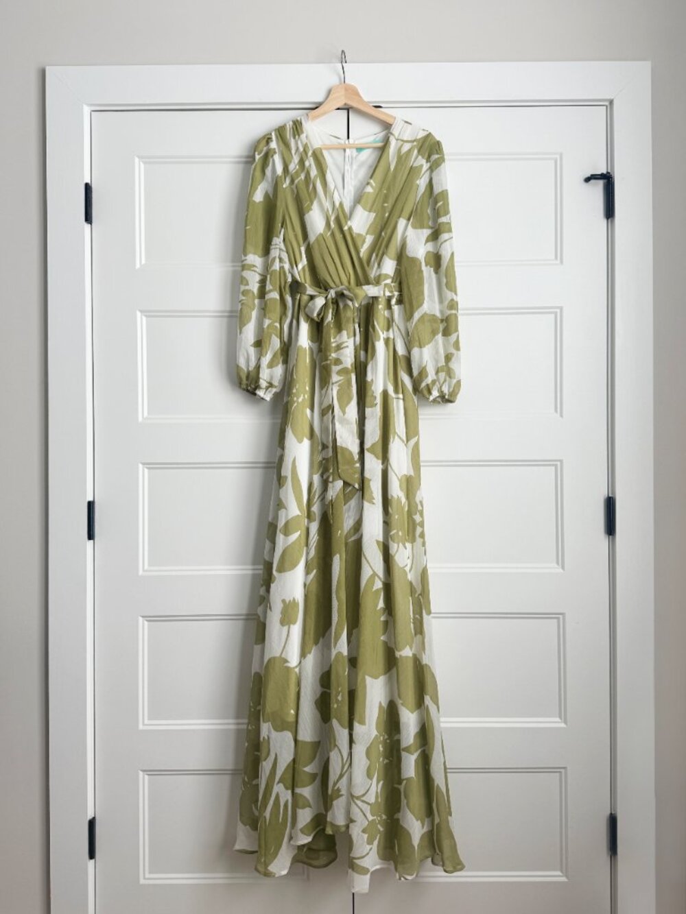 NEW Boho Green Floral Tropical Maxi Dress XL